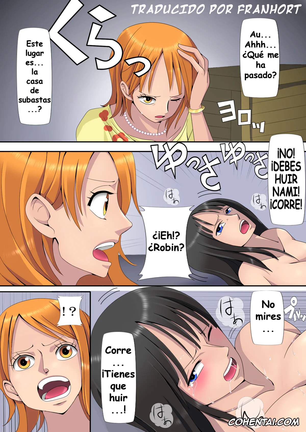 One Piece porno, Nami porno, Nico Robin porno, Ryoujoku Koukai Nisshi (One Piece), pagina 2