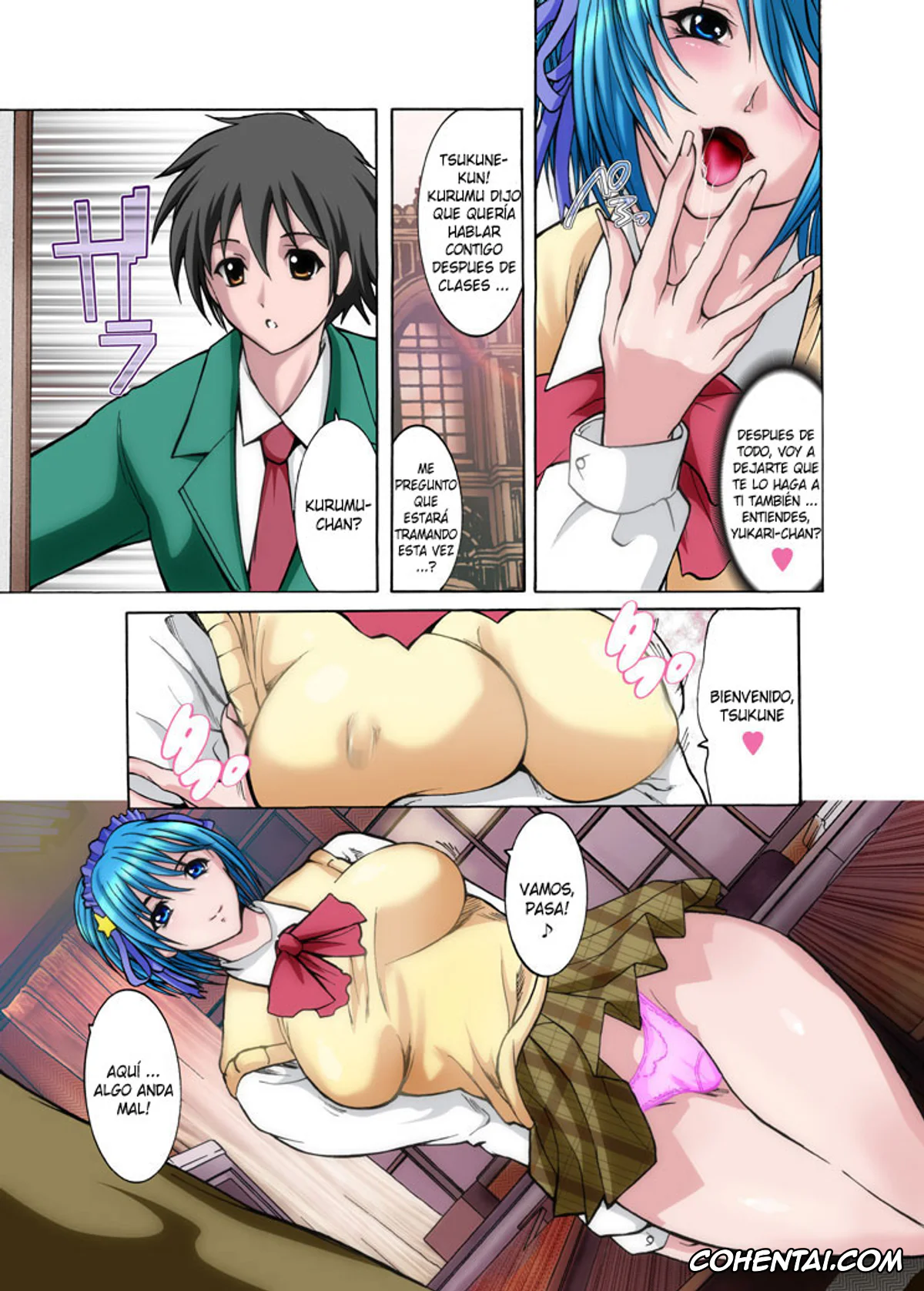 Rosario Vampire hentai, Kurumu Kurono hentai, Tsukune Aono hentai, Yukari Sendo hentai, Rosario + Succubus (Rosario + Vampire), pagina 3