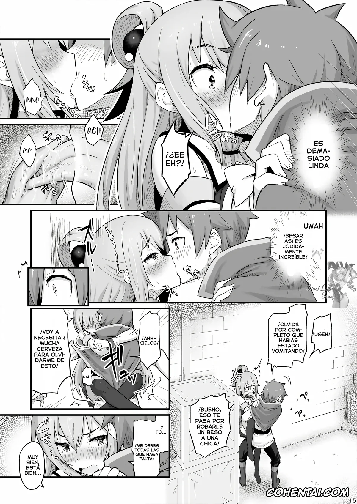 Kono Subarashii Sekai ni Syukufuku o! xxx, Aqua xxx, Kazuma Satou xxx, Damegami-sama wa Nomisugi ni Gochuui o! (Kono Subarashii Sekai ni Syukufuku o!), pagina 16
