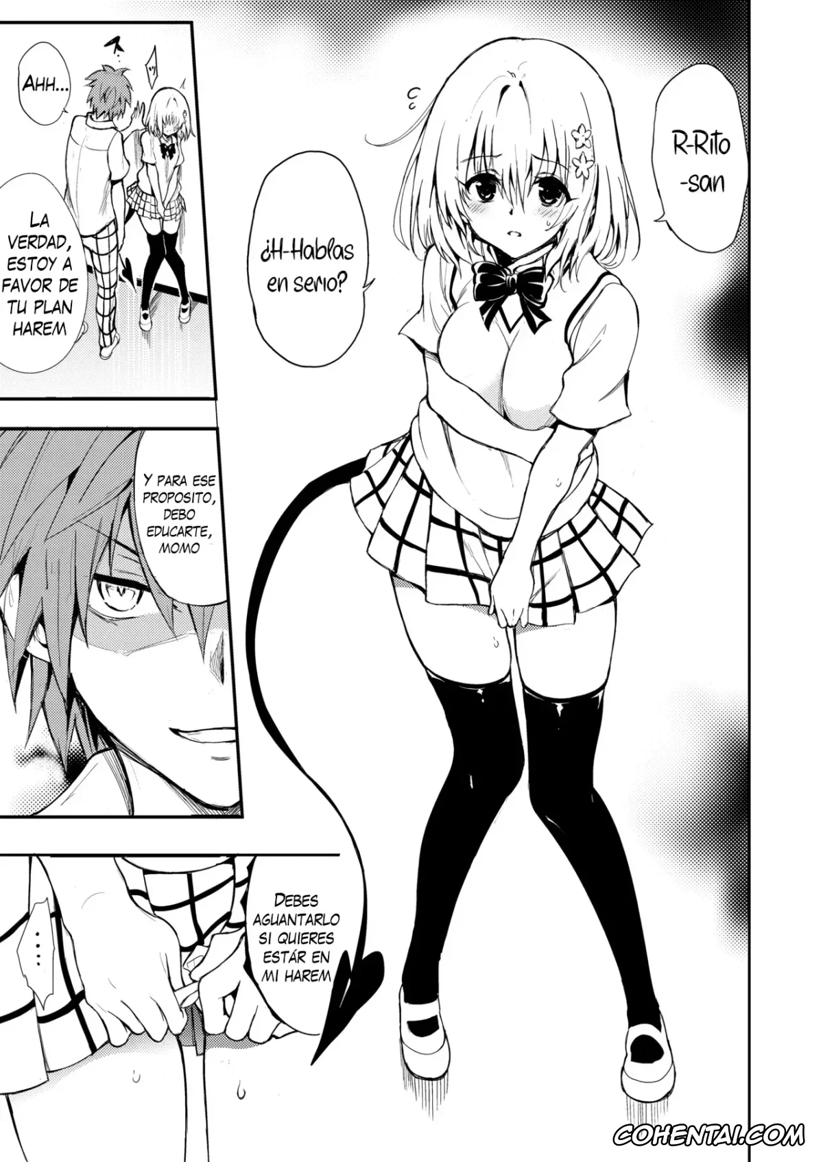 To Love-Ru hentai, Momo Velia Deviluke hentai, Rito Yuuki hentai, Harem Kyouiku (To LOVE-Ru Darkness), pagina 3