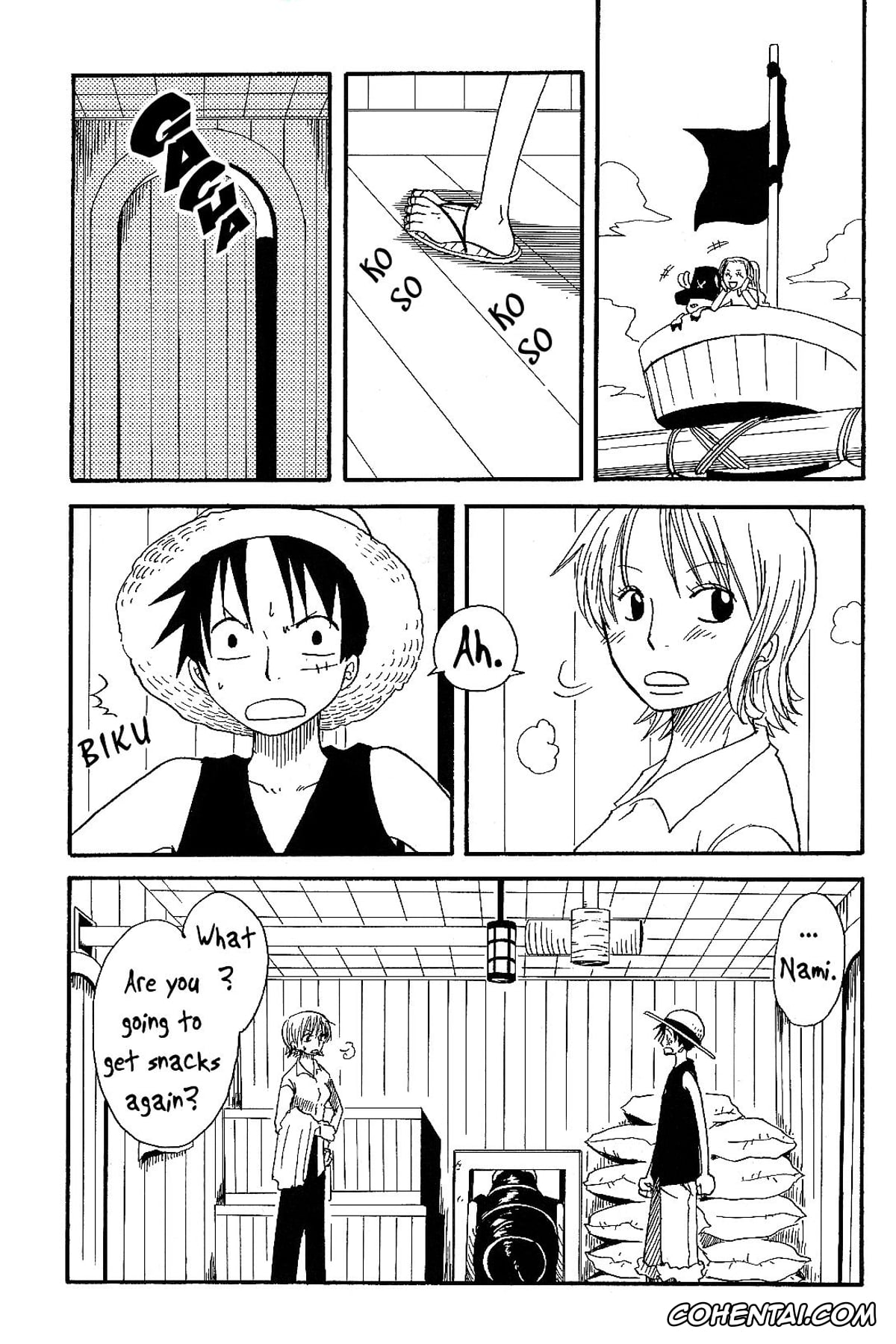 One Piece hentai, Monkey D. Luffy hentai, Nami hentai, Dakishimetara Kiss o Shiyou. (One Piece), pagina 6