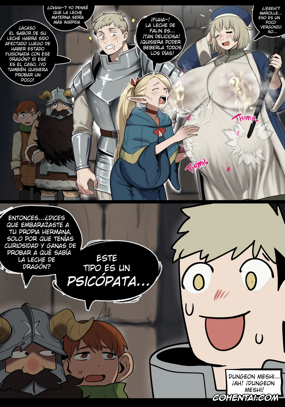 Dungeon Meshi porno, Falin Thorden porno, Laios Thorden porno, Marcille Donato porno, Dungeon Pregnancy (Dungeon Meshi), pagina 8