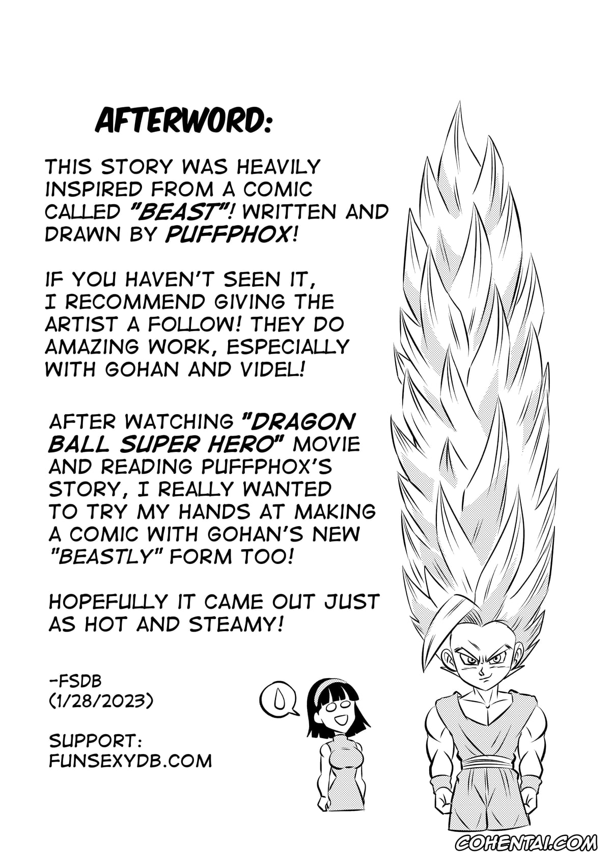 Dragon Ball xxx, Son Gohan xxx, Videl xxx, Midair training + Beast Within (Dragon Ball), pagina 34