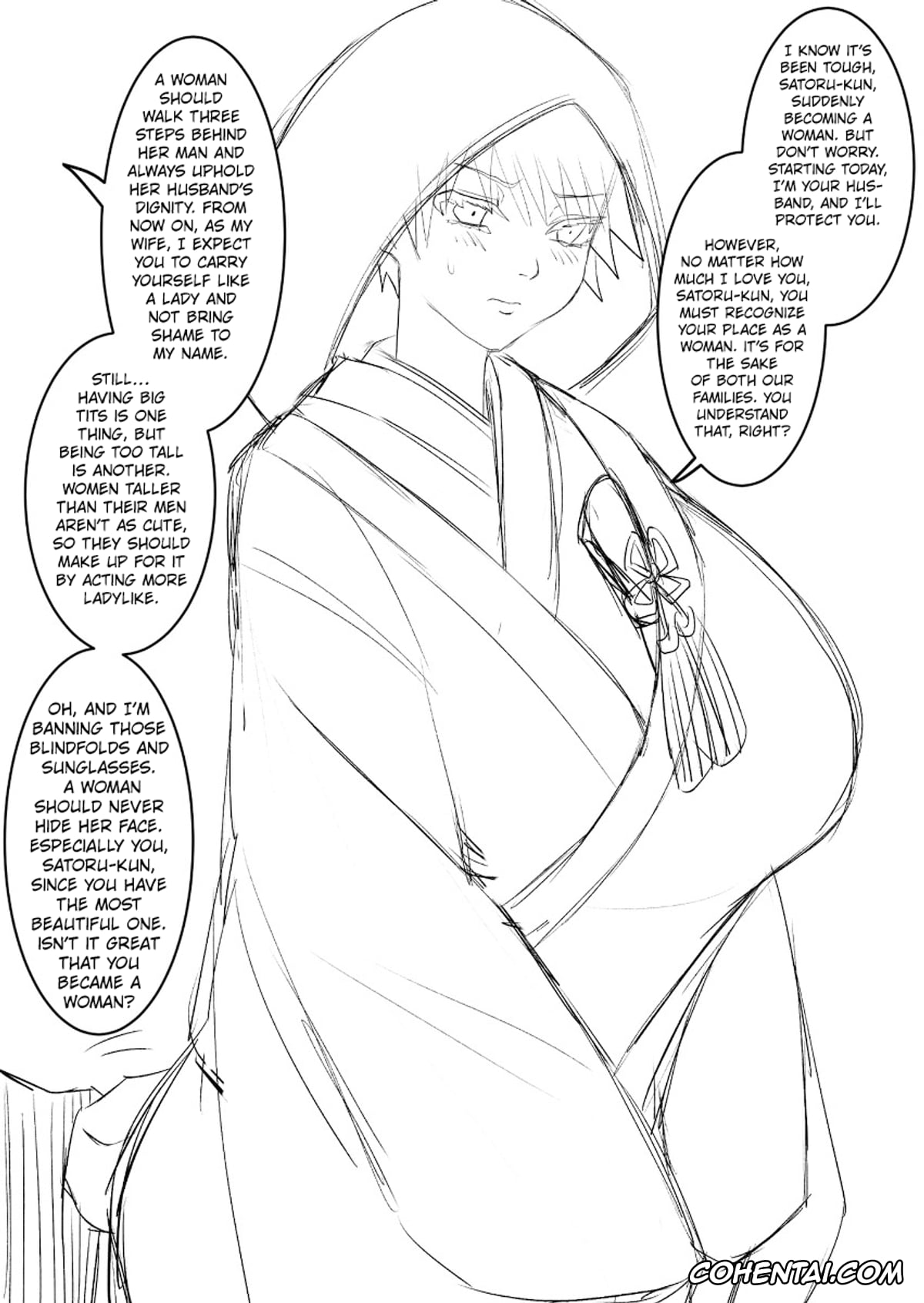 Jujutsu Kaisen hentai, Satoru Gojo hentai, Satoru Gojo Gender Bender (Jujutsu Kaisen), pagina 3
