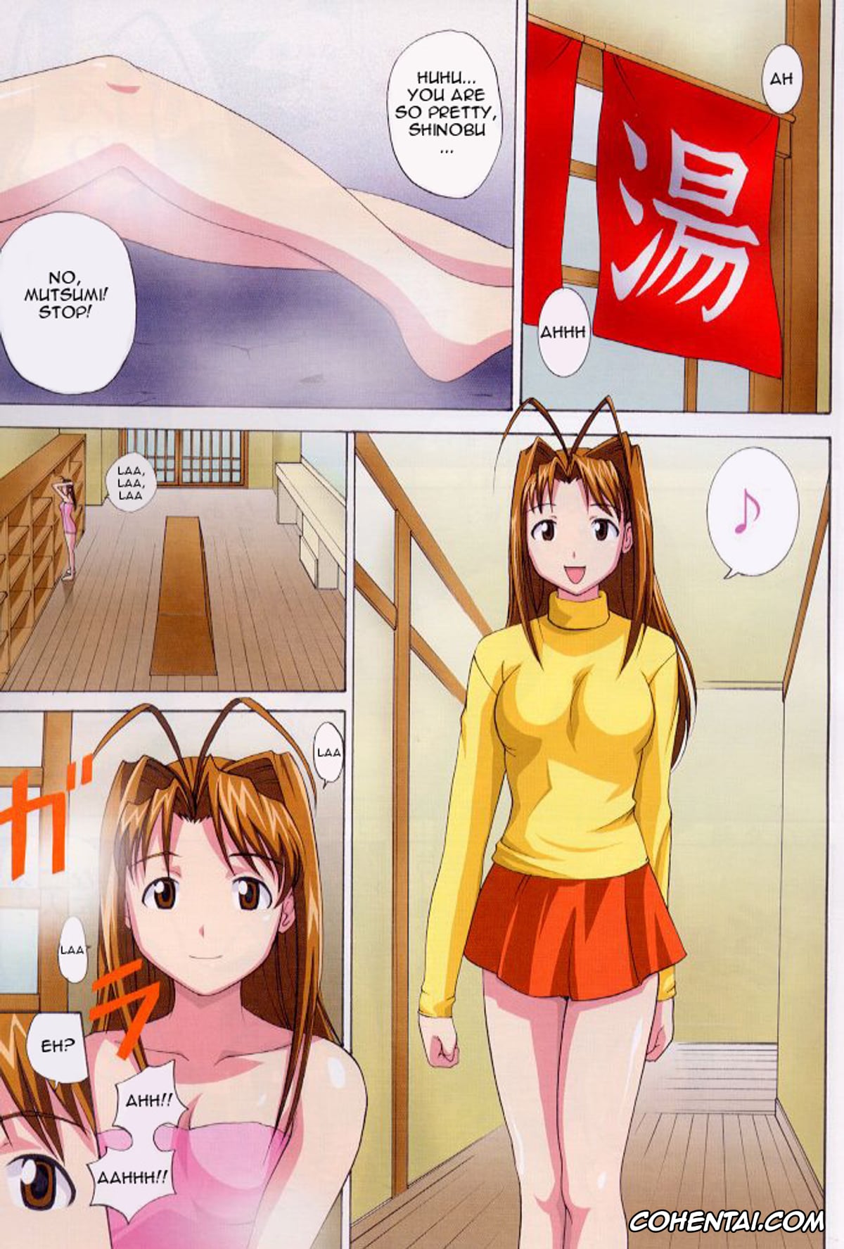 Love Hina hentai, Mutsumi Otohime hentai, Naru Narusegawa hentai, Shinobu Maehara hentai, Gachinko (Love Hina), pagina 3
