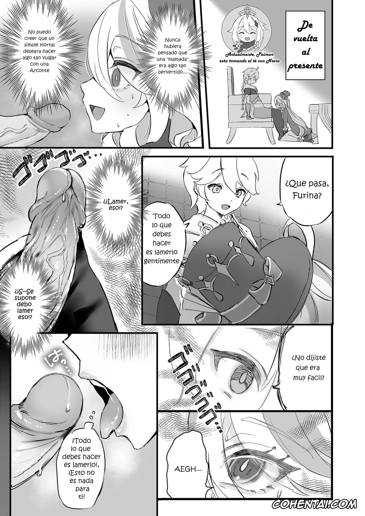 Genshin Impact xxx, Aether xxx, Focalors | Lady Furina xxx, Kimi no Guroshi de Kanpai – Cheers with her glass (Genshin Impact), pagina 7