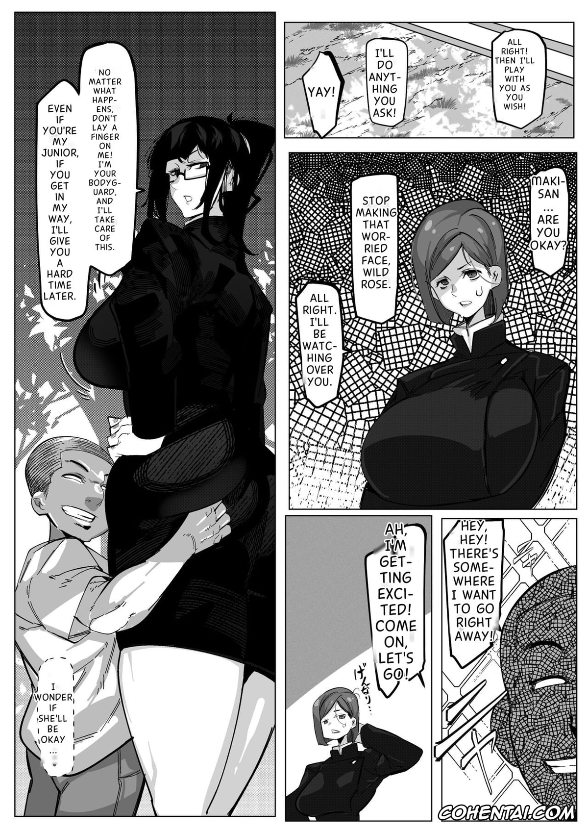 Jujutsu Kaisen hentai, Maki Zenin hentai, Youjin Goei Ninmu – Maki no Shindoi Ichinichi (Jujutsu Kaisen), pagina 9