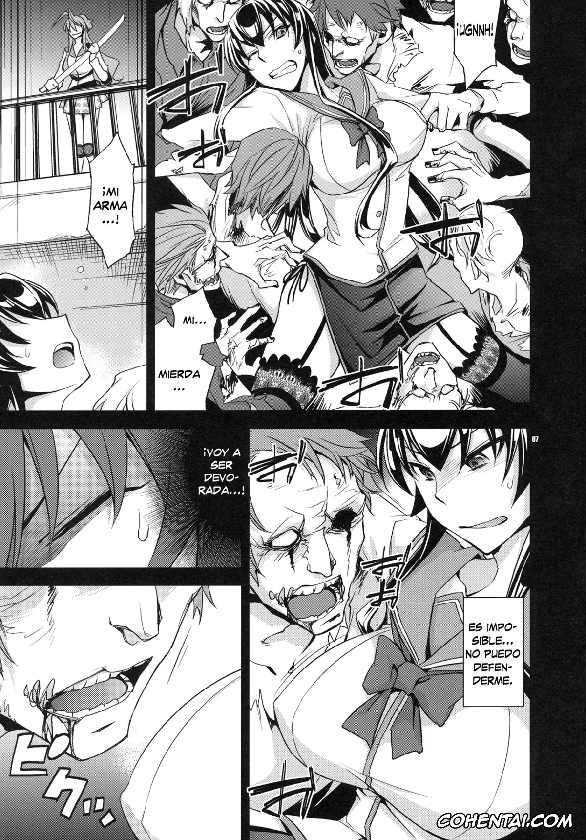 Highschool Of The Dead hentai, Rei Miyamoto hentai, Saeko Busujima hentai, RAPE OF THE DEAD (HIGHSCHOOL OF THE DEAD), pagina 6