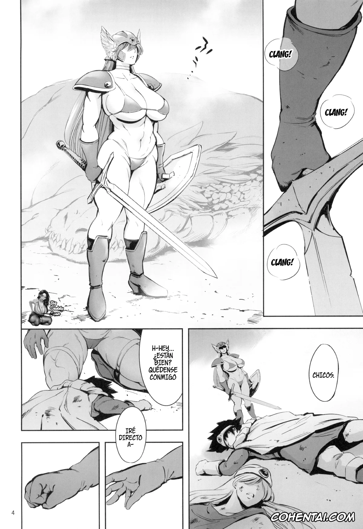 Dragon Quest hentai, Warrior hentai, Geneki Onna Senshi to Yareru Sabaku no Kuni no Yoru no Yado (Dragon Quest III), pagina 3
