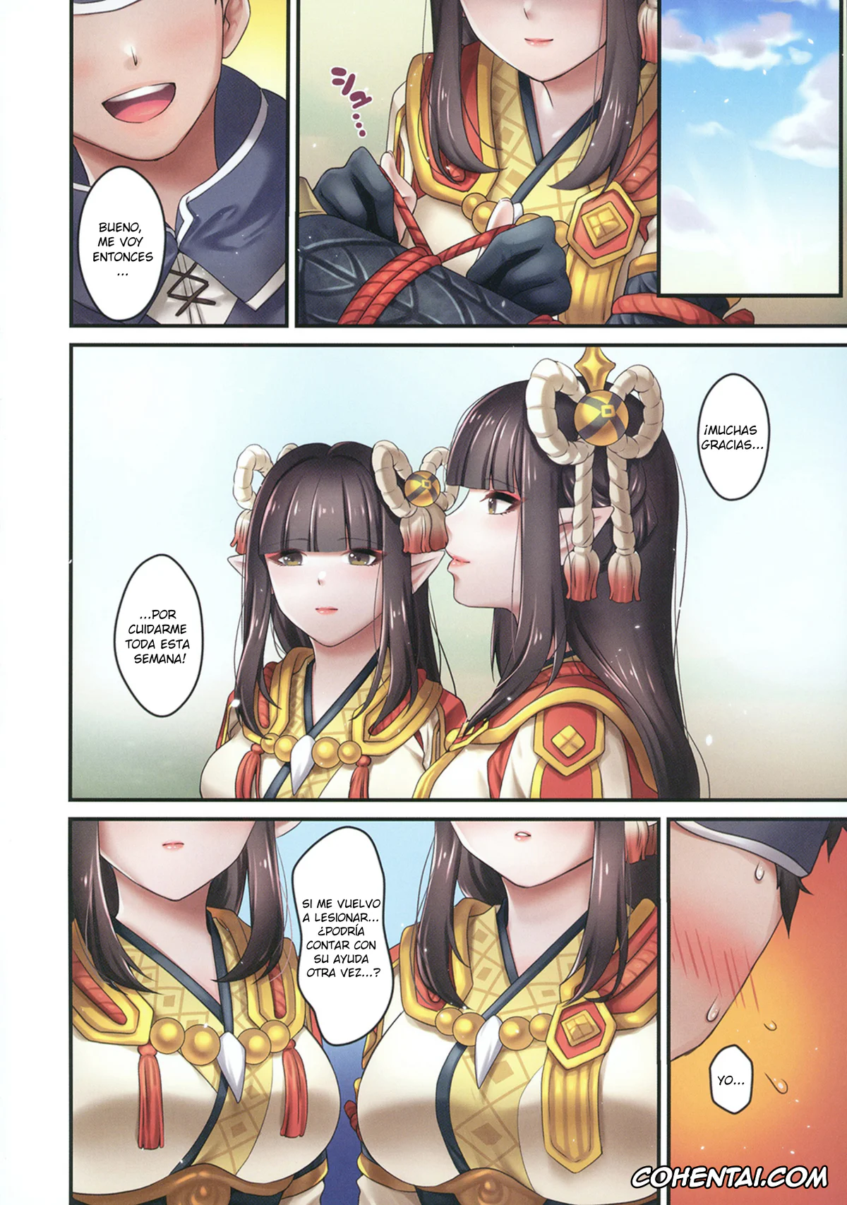 Monster Hunter porno, Hinoa porno, Minoto porno, Ryuujin Futago no Omotenashi (Monster Hunter Rise), pagina 17