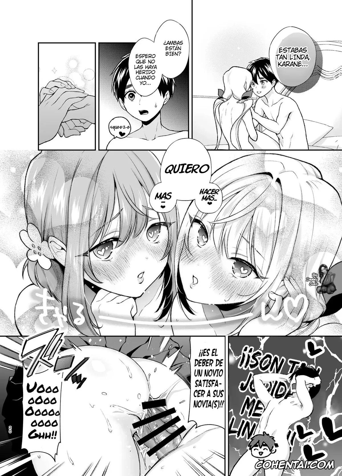 Kimi no Koto ga Daidaidaidaidaisuki na 100-nin no Kanojo xxx, Hakari Hanazono xxx, Karane Inda xxx, Rentarou Aijou xxx, Hakari to Karane to IchaLove H suru HON (Kimi no Koto ga Daidaidaidaidaisuki na 100-nin no Kanojo), pagina 19