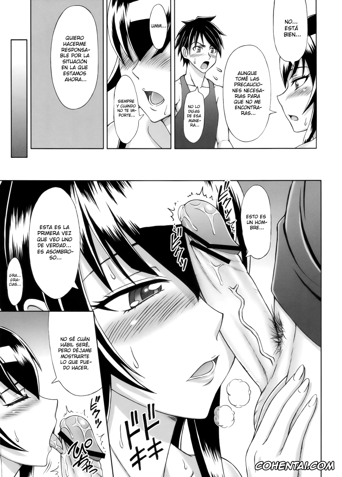 Highschool Of The Dead hentai, Saeko Busujima hentai, Takashi Komuro hentai, Saeko no Shitatari (Highschool of the Dead), pagina 6
