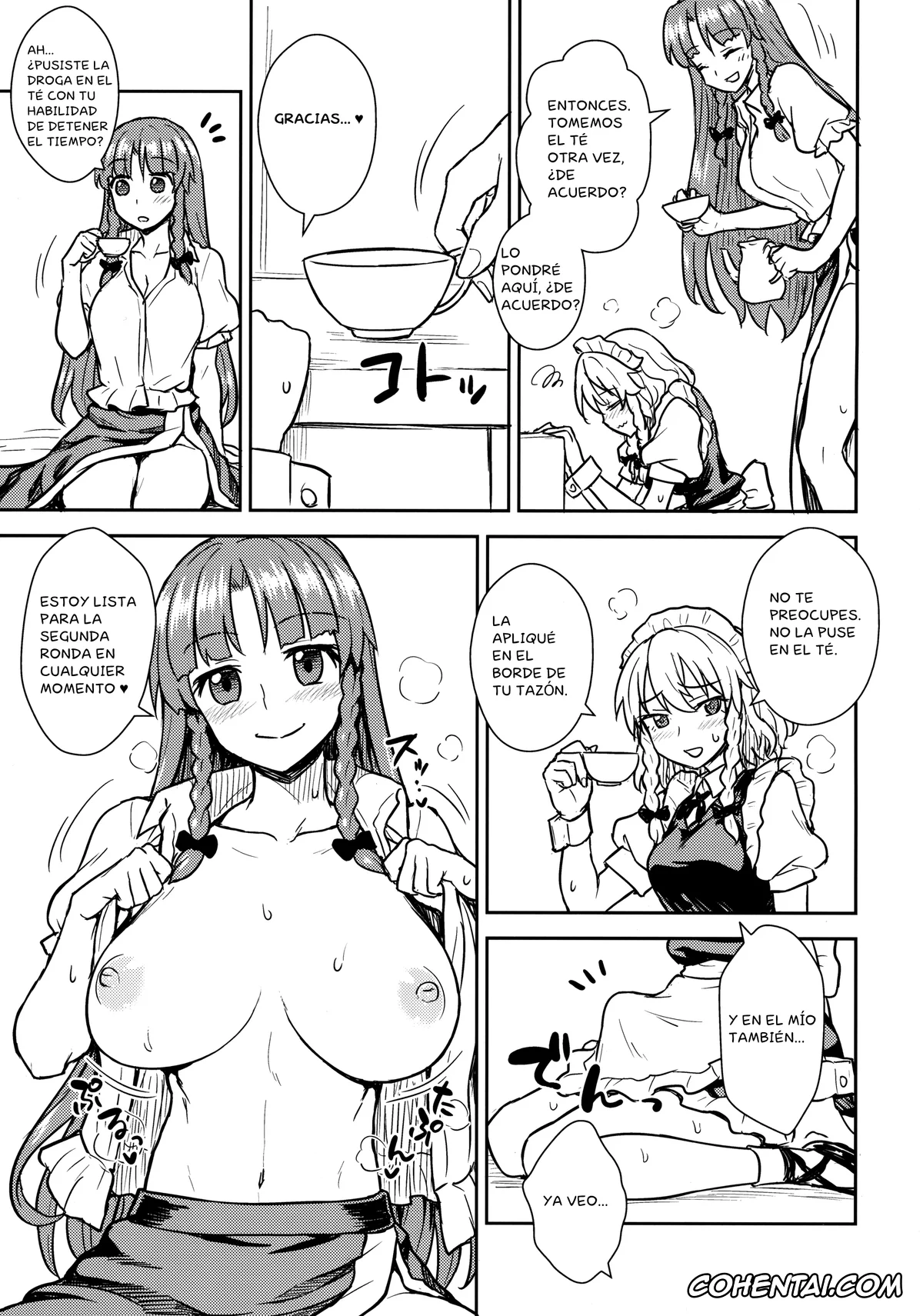 Touhou Project porno, Hong Meiling porno, Sakuya Izayoi porno, Sakuya-san VS Meiling-san (Touhou Project), pagina 14