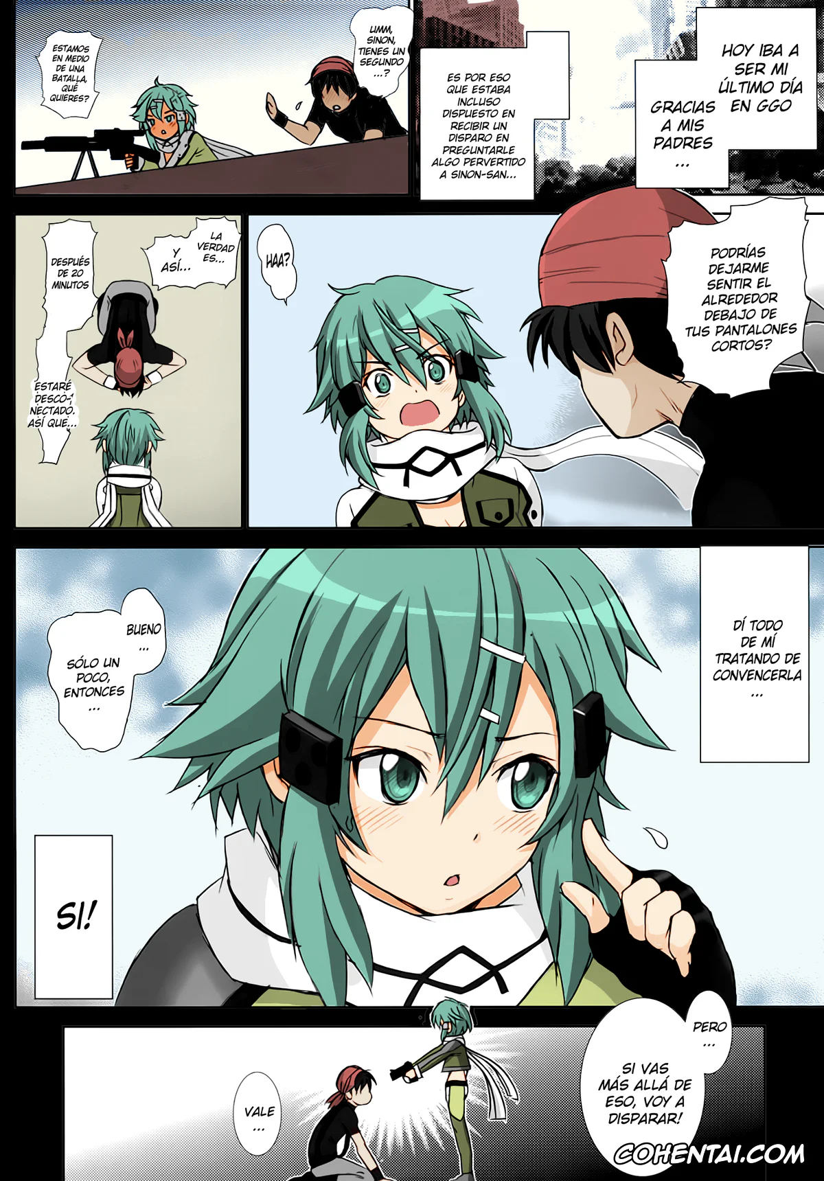 Sword Art Online hentai, Shino Asada | Sinon hentai, Koshurasete Shinon-san (Sword Art Online), pagina 3