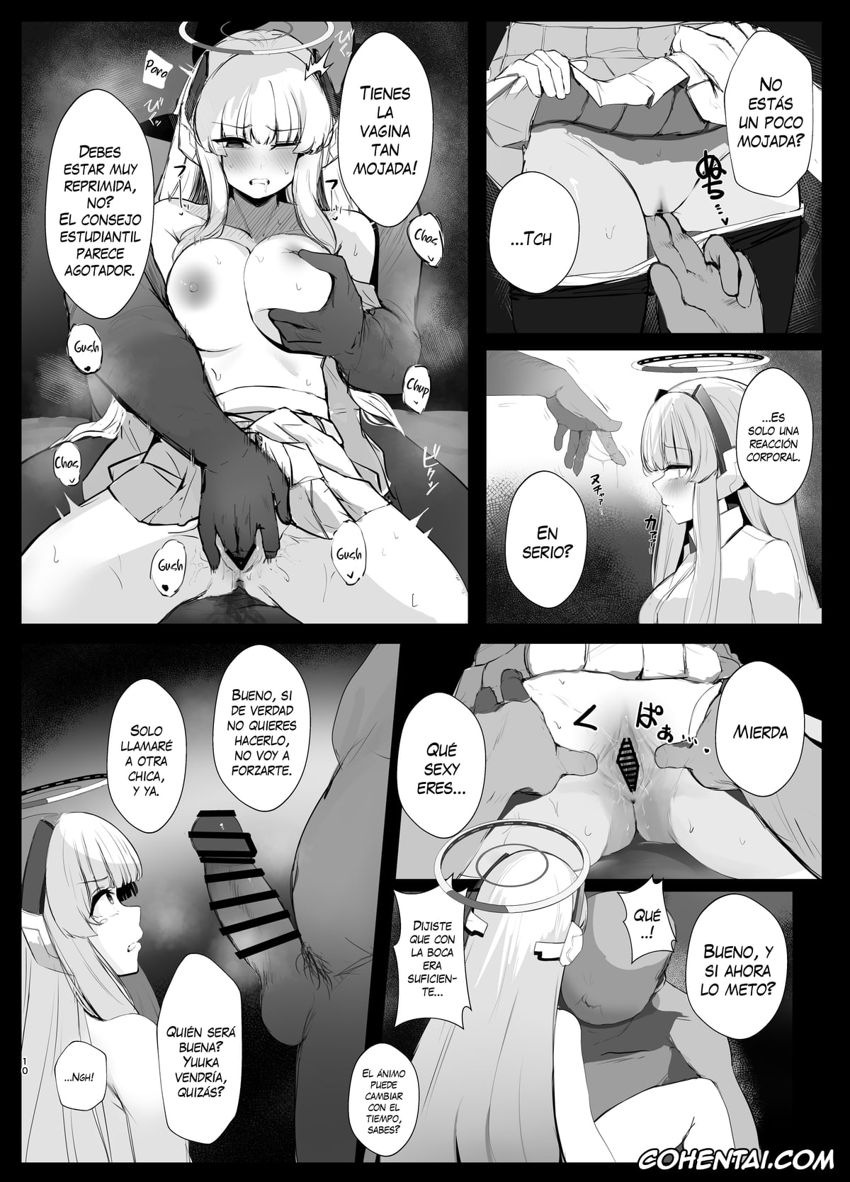 Blue Archive hentai, Noa Ushio hentai, Kimotosu Touban Nisshi (Blue Archive), pagina 9
