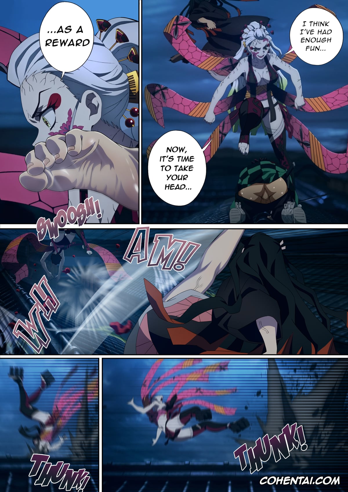 Kimetsu No Yaiba | Demon Slayer xxx, Daki xxx, Nezuko Kamado xxx, Tanjirou Kamado xxx, Daki’s Blood Demon Art: Trample 1+2 (Kimetsu no Yaiba), pagina 19