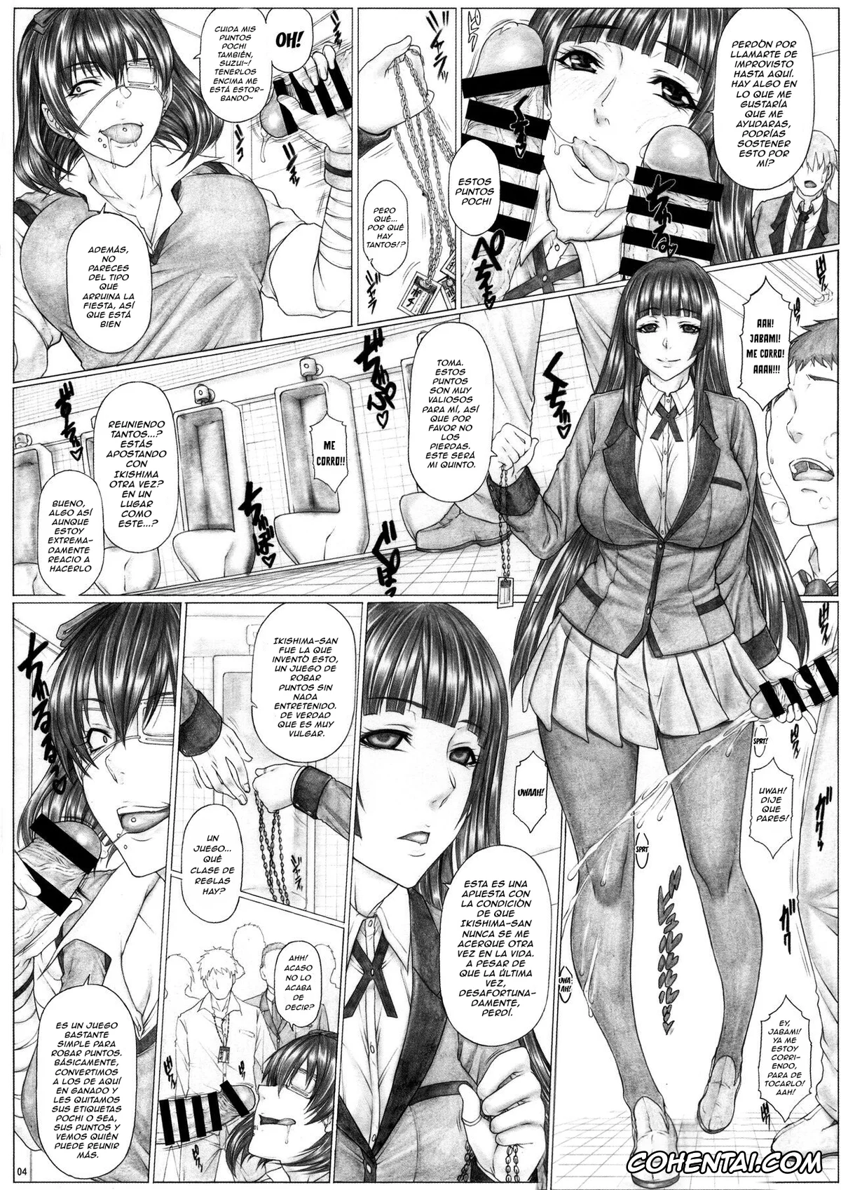 Kakegurui porno, Midari Ikishima porno, Yumeko Jabami porno, Angel’s stroke 145 Hamegurui 6 Shoubu! Toilet no Oku de Kindan no Nikuyoku Pochi Nama-jiru Shibori Honban-hen (Kakegurui), pagina 5