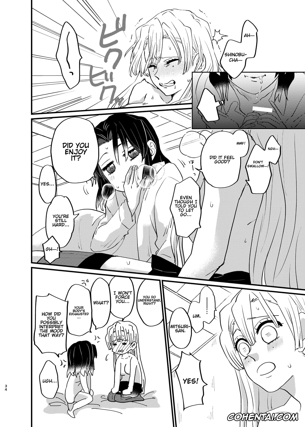 Kimetsu No Yaiba | Demon Slayer xxx, Mitsuri Kanroji xxx, Shinobu Kochou xxx, Watashi to Shita Koto ga (Kimetsu no Yaiba), pagina 34