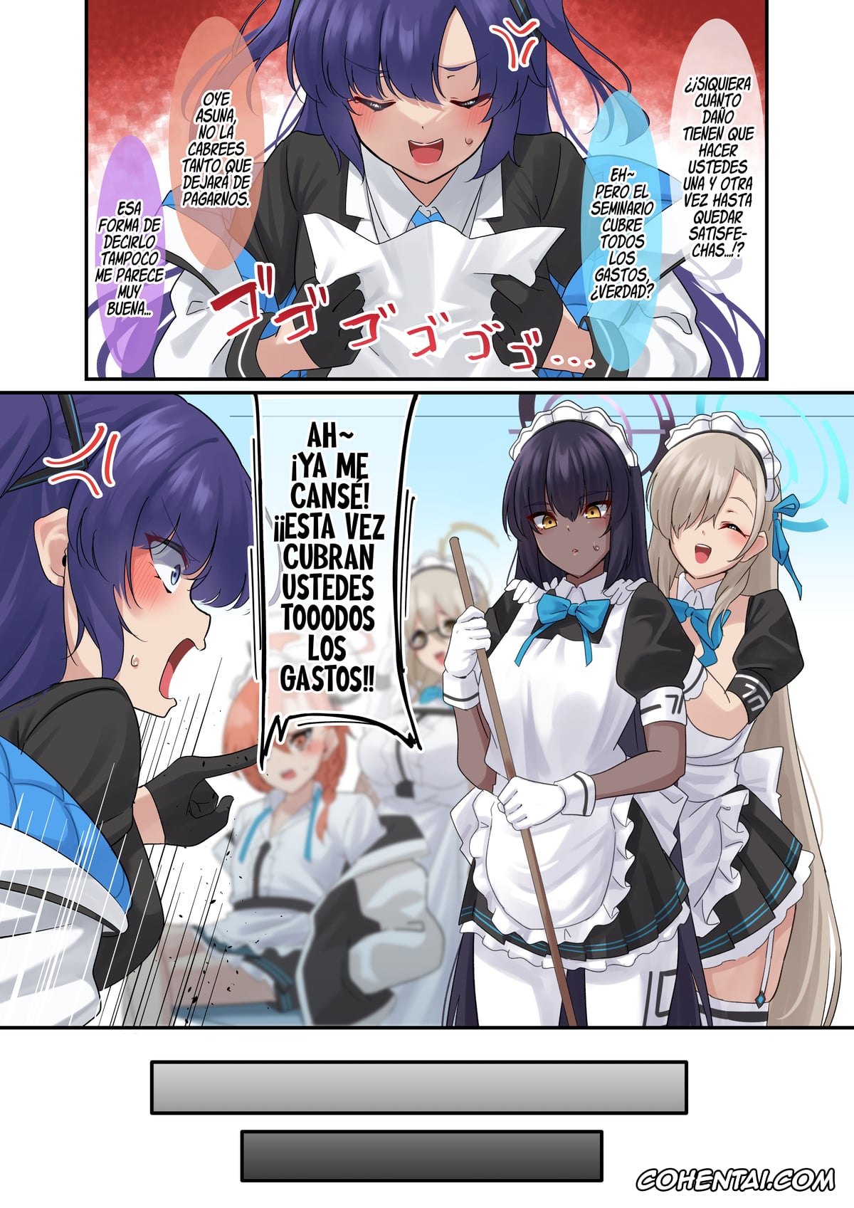 Blue Archive xxx, Asuna Ichinose xxx, Karin Kakudate xxx, Ore no Seito no Shirokuro Gal ga Dosukebe Enkou Shiteta Ken (Blue Archive), pagina 1