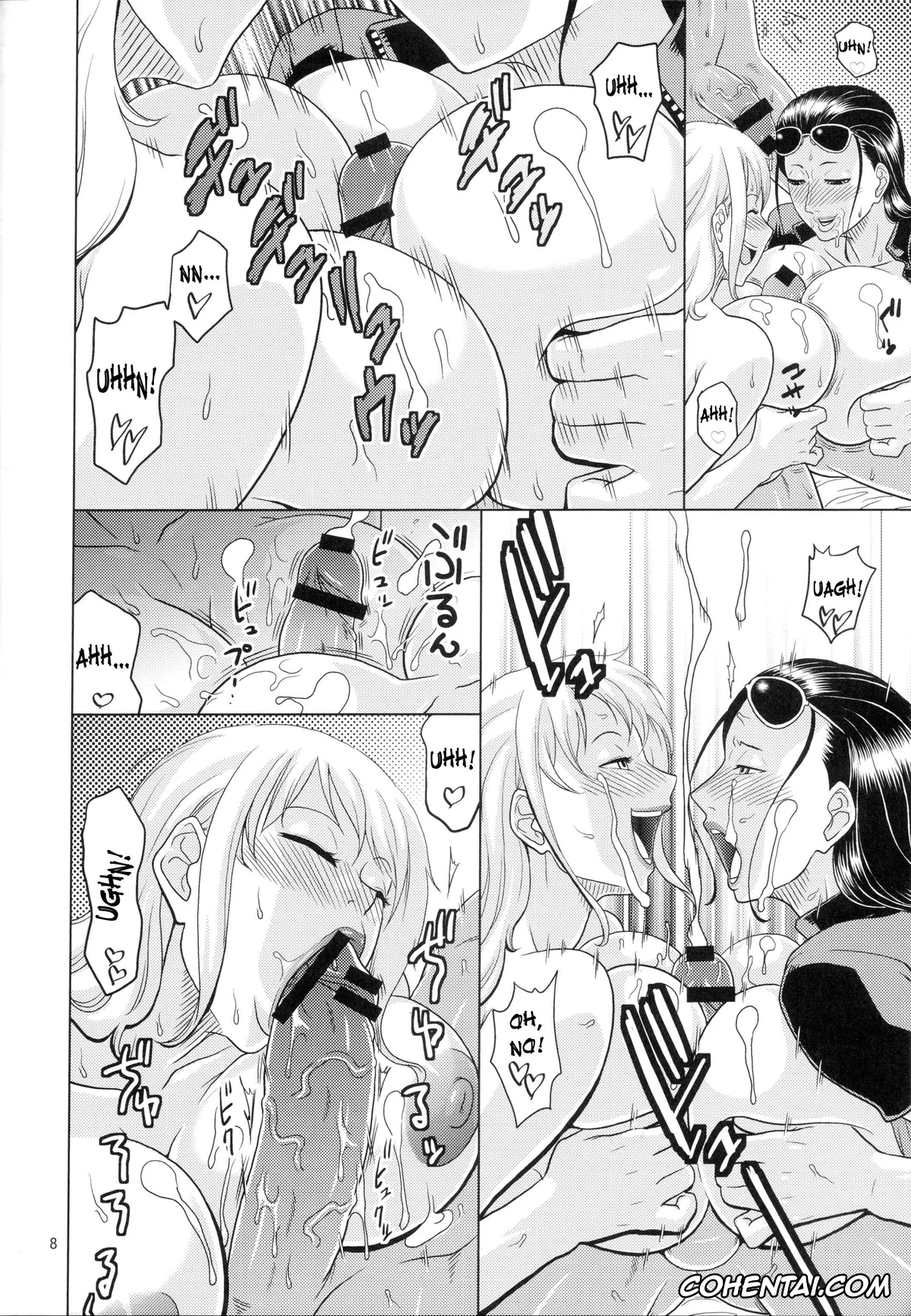 One Piece hentai, Nami hentai, Nico Robin hentai, NamiRobi 4 (One Piece), pagina 9