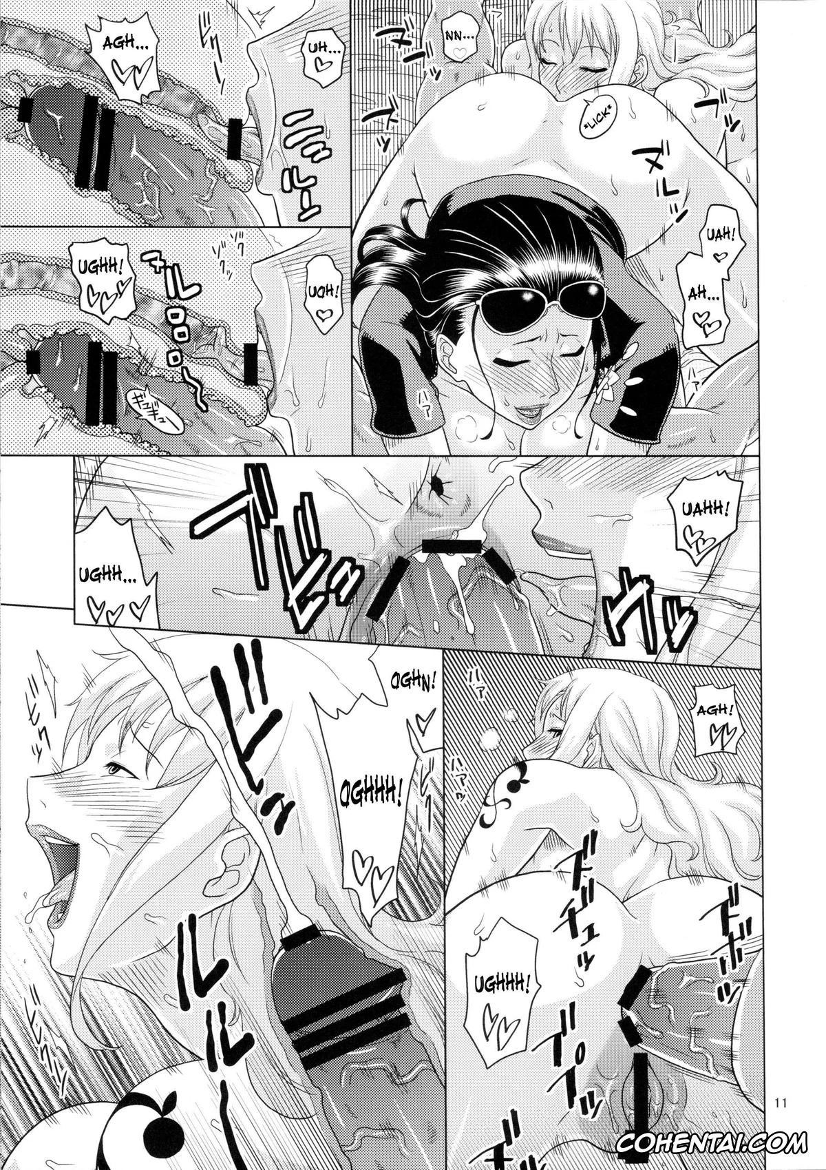 One Piece hentai, Nami hentai, Nico Robin hentai, NamiRobi 4 (One Piece), pagina 12