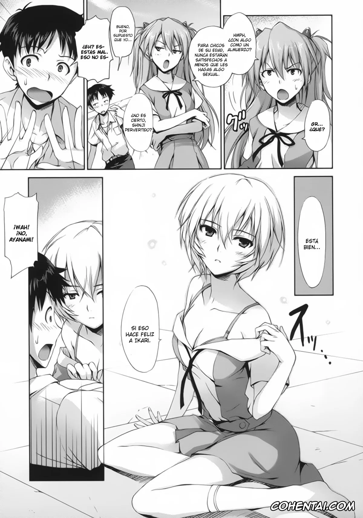 Neon Genesis Evangelion xxx, Asuka Langley Soryu xxx, Mari Illustrious Makinami xxx, Rei Ayanami xxx, Shinji Ikari xxx, Poka^2 (Neon Genesis Evangelion), pagina 10
