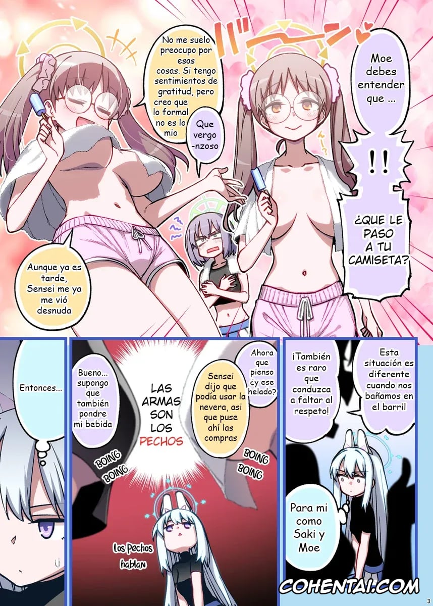 Blue Archive hentai, Miyako Tsukiyuki hentai, Miyu Kasumizawa hentai, Moe Kazekura hentai, Saki Sorai hentai, Sensei hentai, RABBIT Shoutai Schale ni Kikan! (Blue Archive), pagina 3