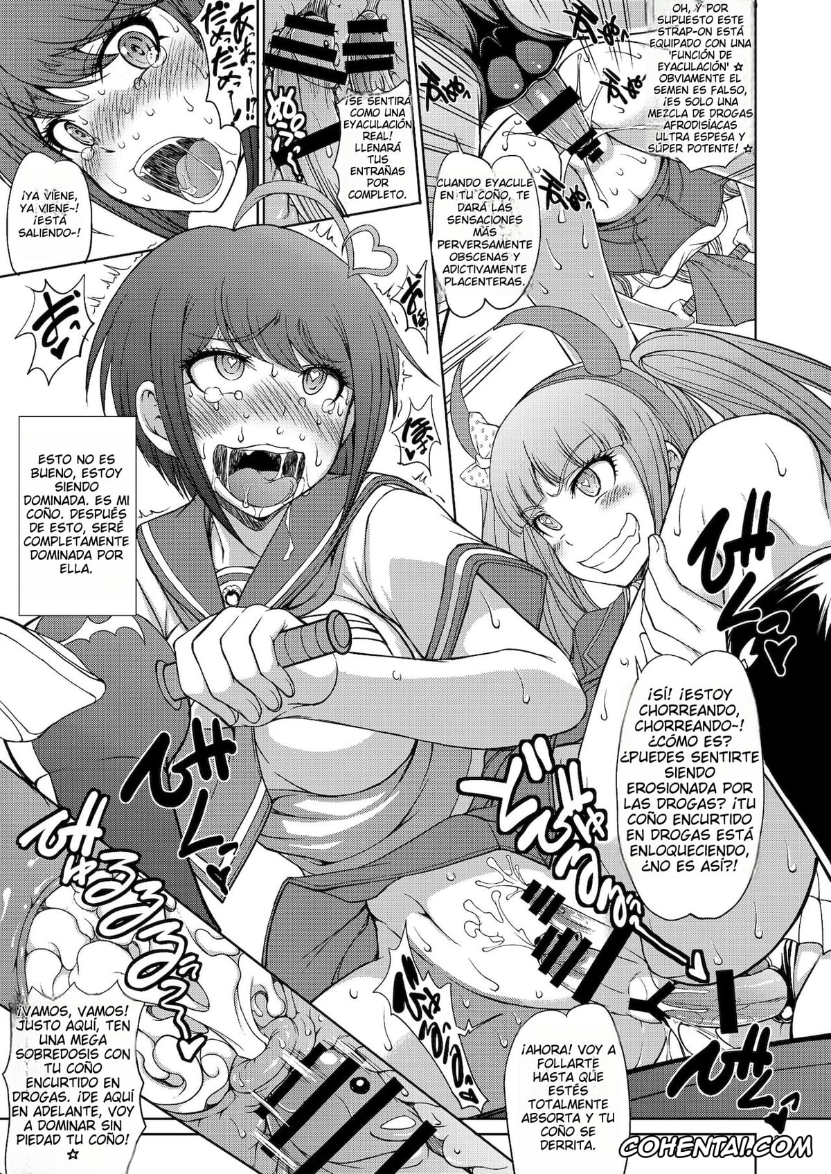 Danganronpa xxx, Komaru Naegi xxx, Kotoko Utsugi xxx, Touko Fukawa xxx, Zettai Zetsubou Zecchou Monorail (Danganronpa), pagina 13