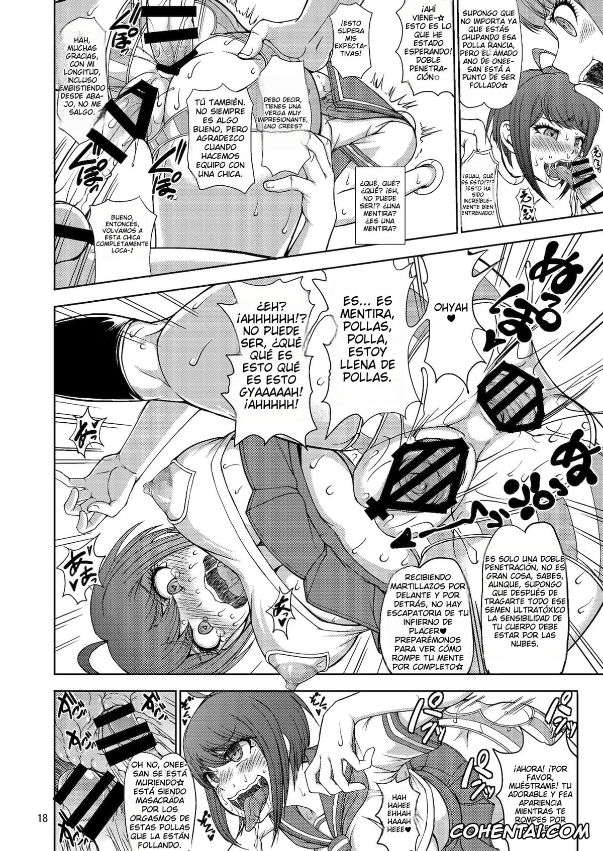 Danganronpa hentai, Komaru Naegi hentai, Kotoko Utsugi hentai, Touko Fukawa hentai, Zettai Zetsubou Zecchou Monorail (Danganronpa), pagina 18