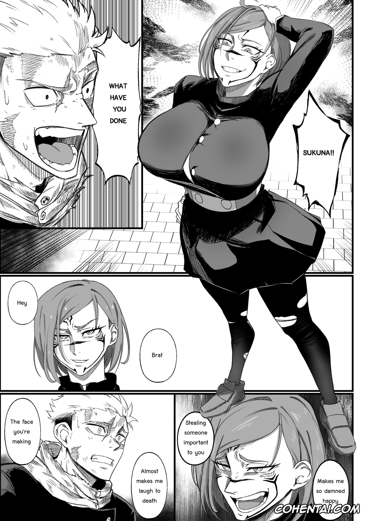 Jujutsu Kaisen hentai, Nobara Kugisaki hentai, Sukuna hentai, Yuuji Itadori hentai, Bad Nobara (Jujutsu Kaisen), pagina 3