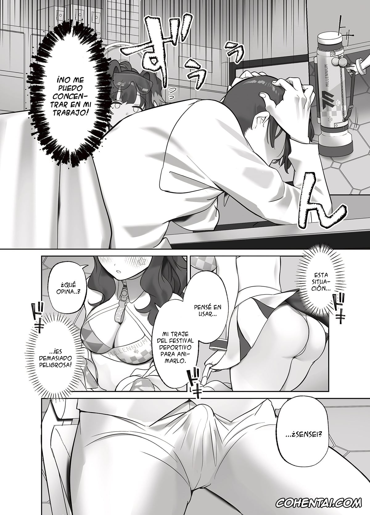 Blue Archive hentai, Hibiki Nekozuka hentai, Sensei hentai, Ike Ike Sensei Ganbare Ganbare Sensei (Blue Archive), pagina 3