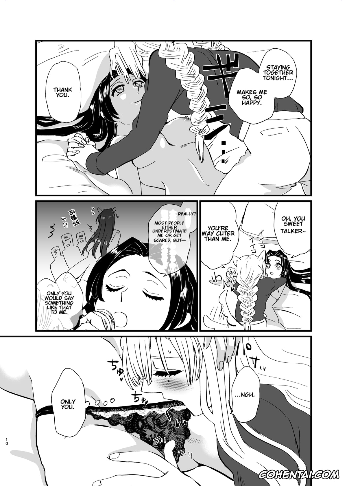 Kimetsu No Yaiba | Demon Slayer xxx, Kanae Kochou xxx, Mitsuri Kanroji xxx, Shinobu Kochou xxx, Umeawase (Kimetsu no Yaiba), pagina 10