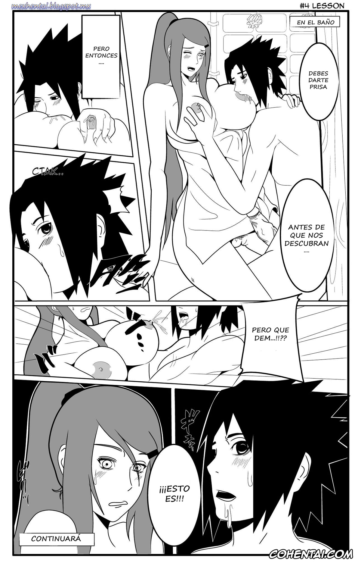 NARUTO hentai, Kushina Uzumaki hentai, Sasuke Uchiha hentai, Immoral Lesson (Naruto), pagina 9