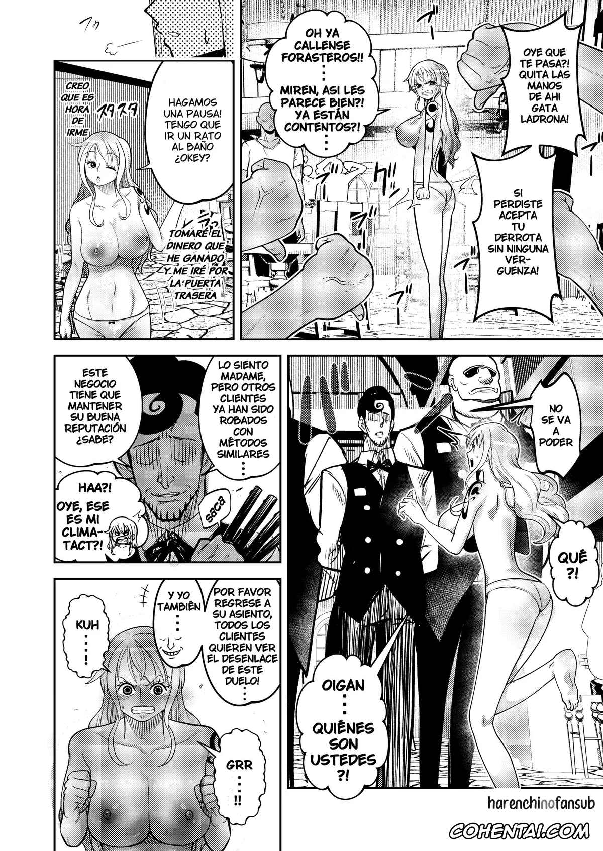 One Piece xxx, Nami xxx, Hage Mob to Nami-san Wakarase Honban Yakyuuken (One Piece), pagina 10