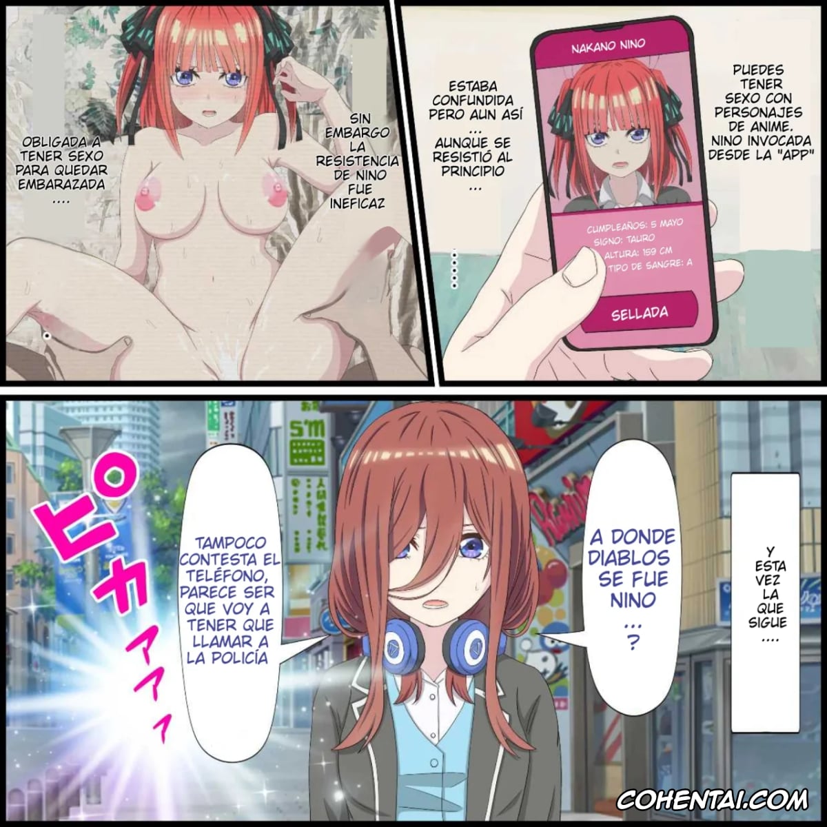 Gotoubun No Hanayome | The Quintessential Quintuplets xxx, Miki Nakano xxx, Anime Chara to Seckle Dekiru Appli »Miku Hen» (Gotoubun no Hanayome), pagina 1