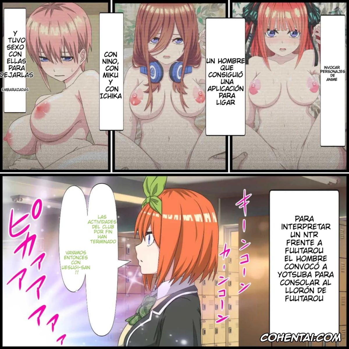 Gotoubun No Hanayome | The Quintessential Quintuplets xxx, Yotsuba Nakano xxx, Anime Chara to Seckle Dekiru Appli »Yotsuba Hen» (Gotoubun no Hanayome), pagina 1