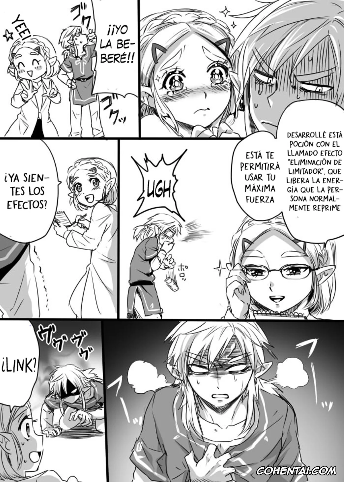 The Legend Of Zelda hentai, Link hentai, Princess Zelda hentai, Anzen de Kenzen na Okusuri o Nomou! (The Legend of Zelda: Breath of the Wild), pagina 3