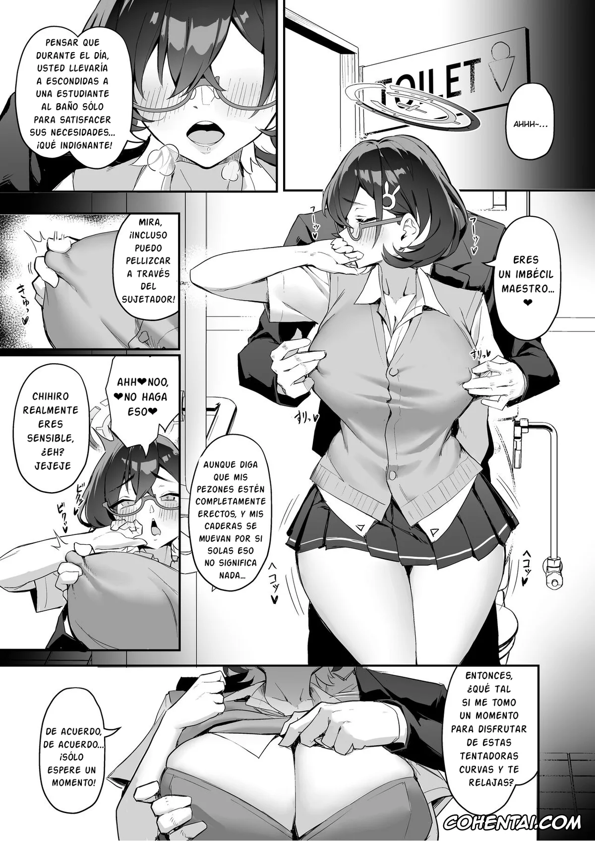 Blue Archive hentai, Chihiro Kagami hentai, Sensei hentai, FUCK THE HACKER. | CULEANDOME A LA HACKER. (Blue Archive), pagina 6