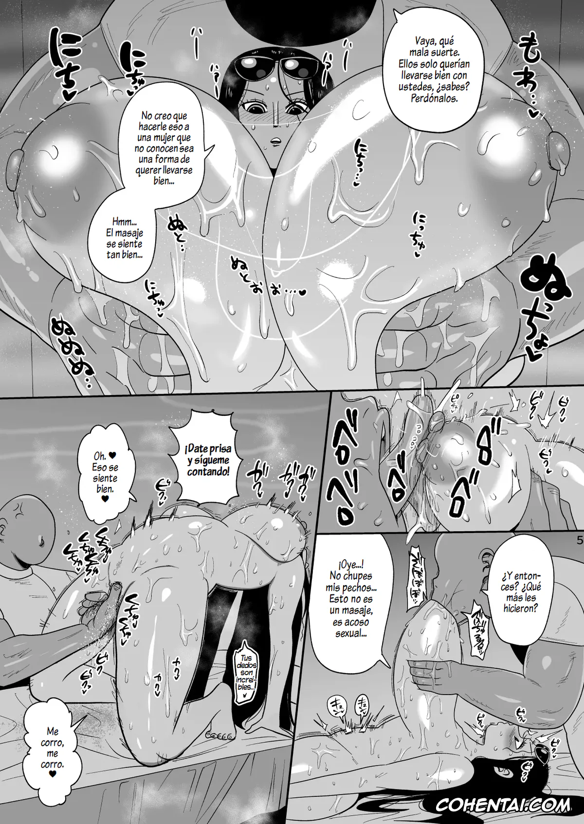 One Piece porno, Nami porno, Nico Robin porno, Nico Robin vs Massage Oji-san (One Piece), pagina 5