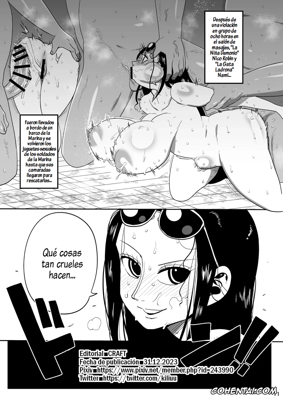 One Piece porno, Nami porno, Nico Robin porno, Nico Robin vs Massage Oji-san (One Piece), pagina 11