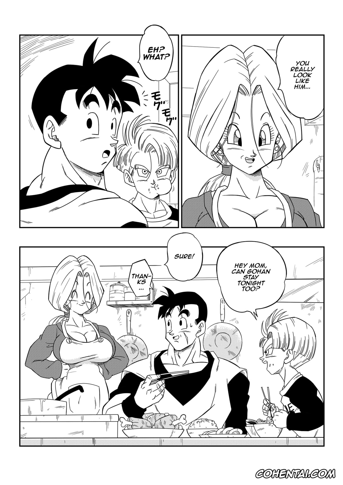 Dragon Ball Z hentai, Bulma Briefs hentai, Son Gohan hentai, Trunks Briefs hentai, Lots of Sex in the Future! Bulma and Gohan (Dragon Ball Z), pagina 3