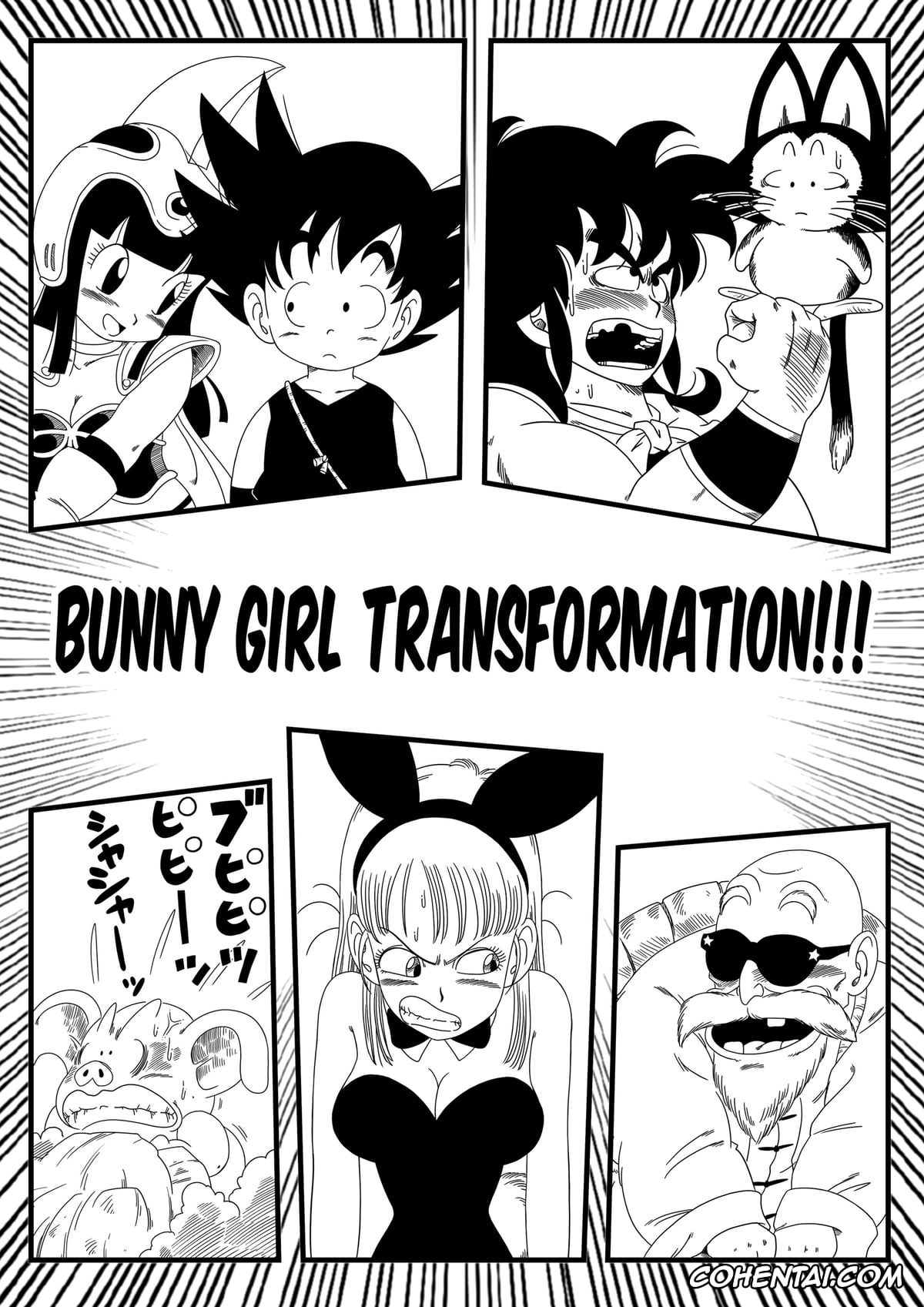 Dragon Ball hentai, Bulma Briefs hentai, Master Roshi hentai, Oolong hentai, Bunny Girl Transformation (Dragon Ball), pagina 3