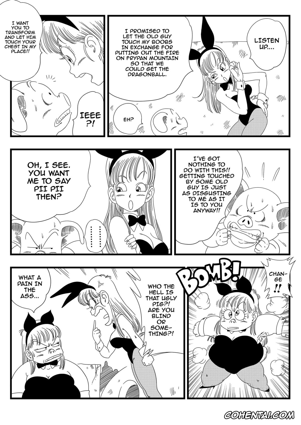 Dragon Ball xxx, Bulma Briefs xxx, Master Roshi xxx, Oolong xxx, Bunny Girl Transformation (Dragon Ball), pagina 4