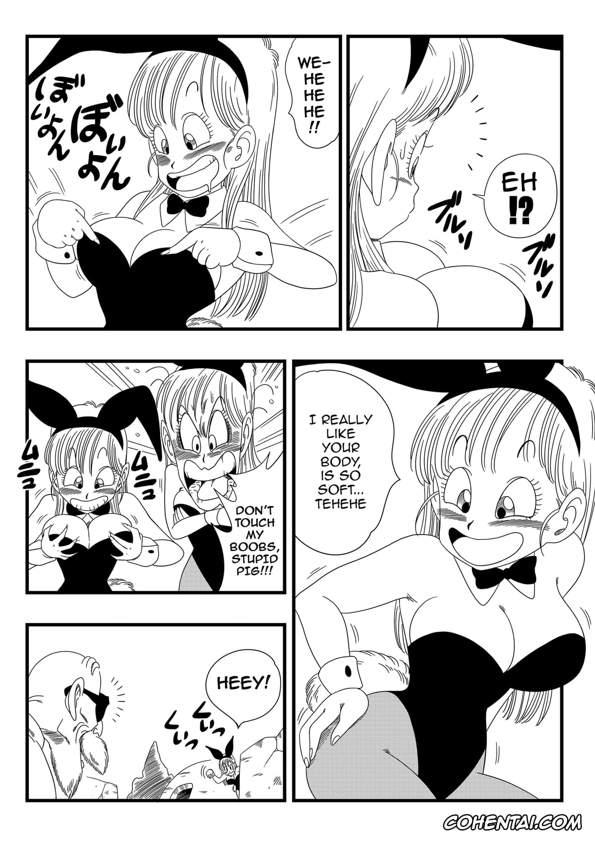 Dragon Ball hentai, Bulma Briefs hentai, Master Roshi hentai, Oolong hentai, Bunny Girl Transformation (Dragon Ball), pagina 6