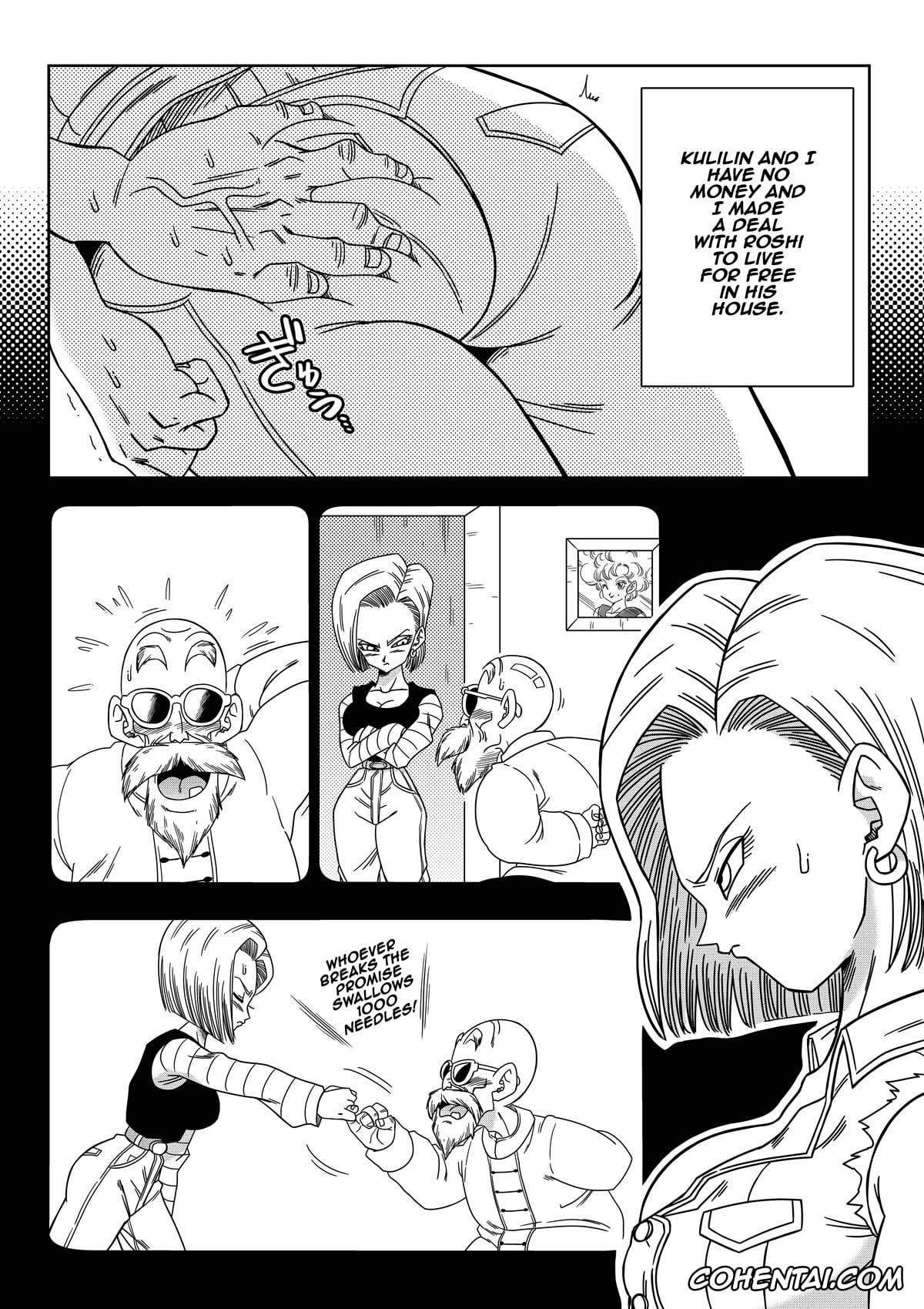 Dragon Ball Z hentai, Android 18 hentai, Master Roshi hentai, Android 18 vs. Master Roshi (Dragon Ball Z), pagina 3