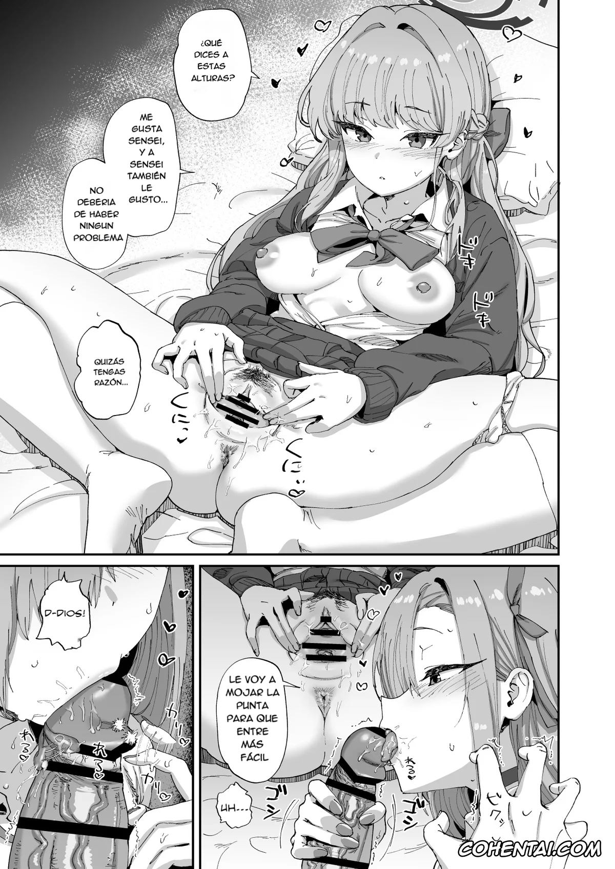 Blue Archive porno, Asuna Ichinose porno, Sensei porno, Toki Asuma porno, Asuna to Toki to Sex Shinai to Derarenai Heya (Blue Archive), pagina 8