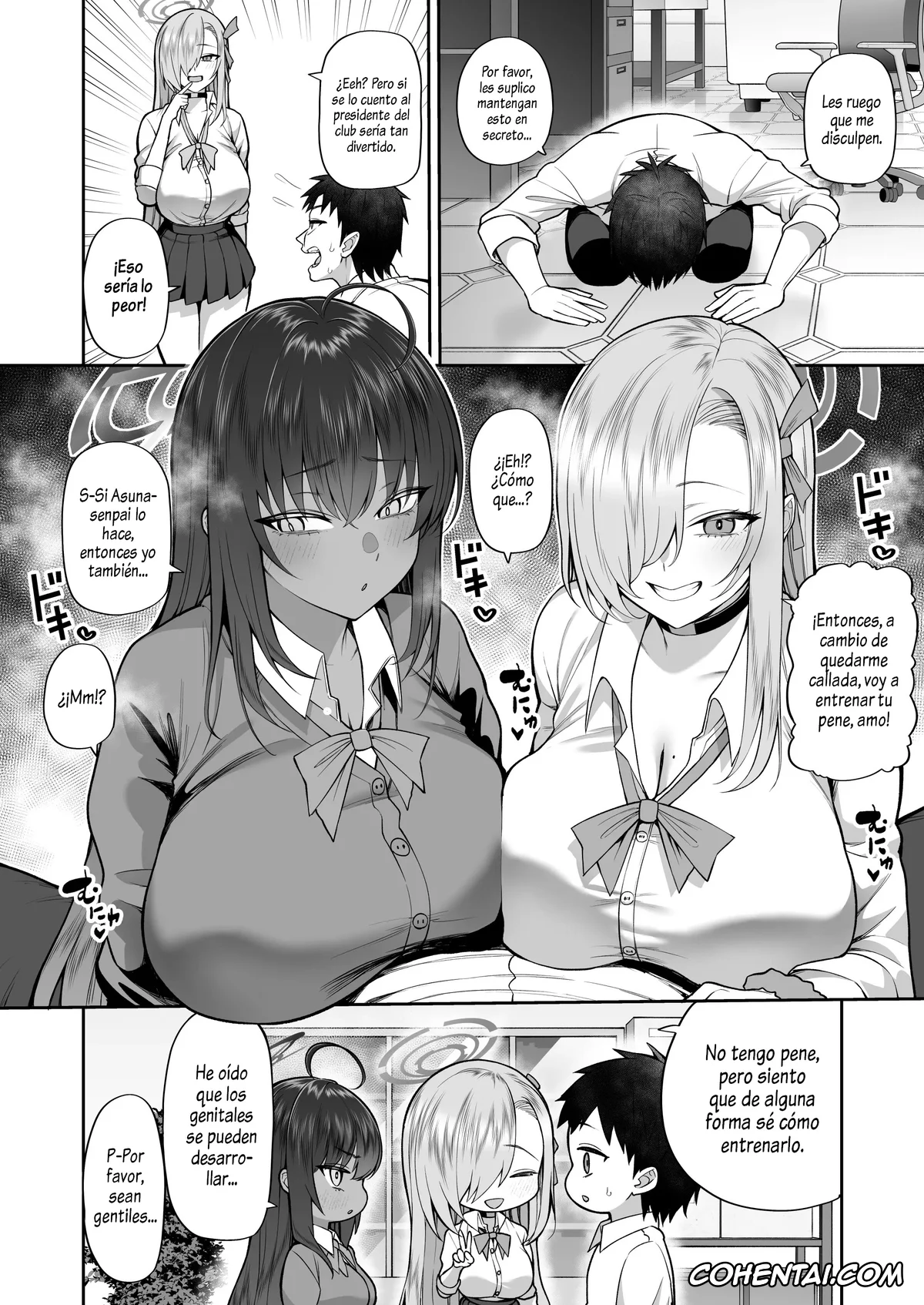 Blue Archive hentai, Asuna Ichinose hentai, Karin Kakudate hentai, Sensei hentai, Yowami to Musuko o Nigirareta! (Blue Archive), pagina 3