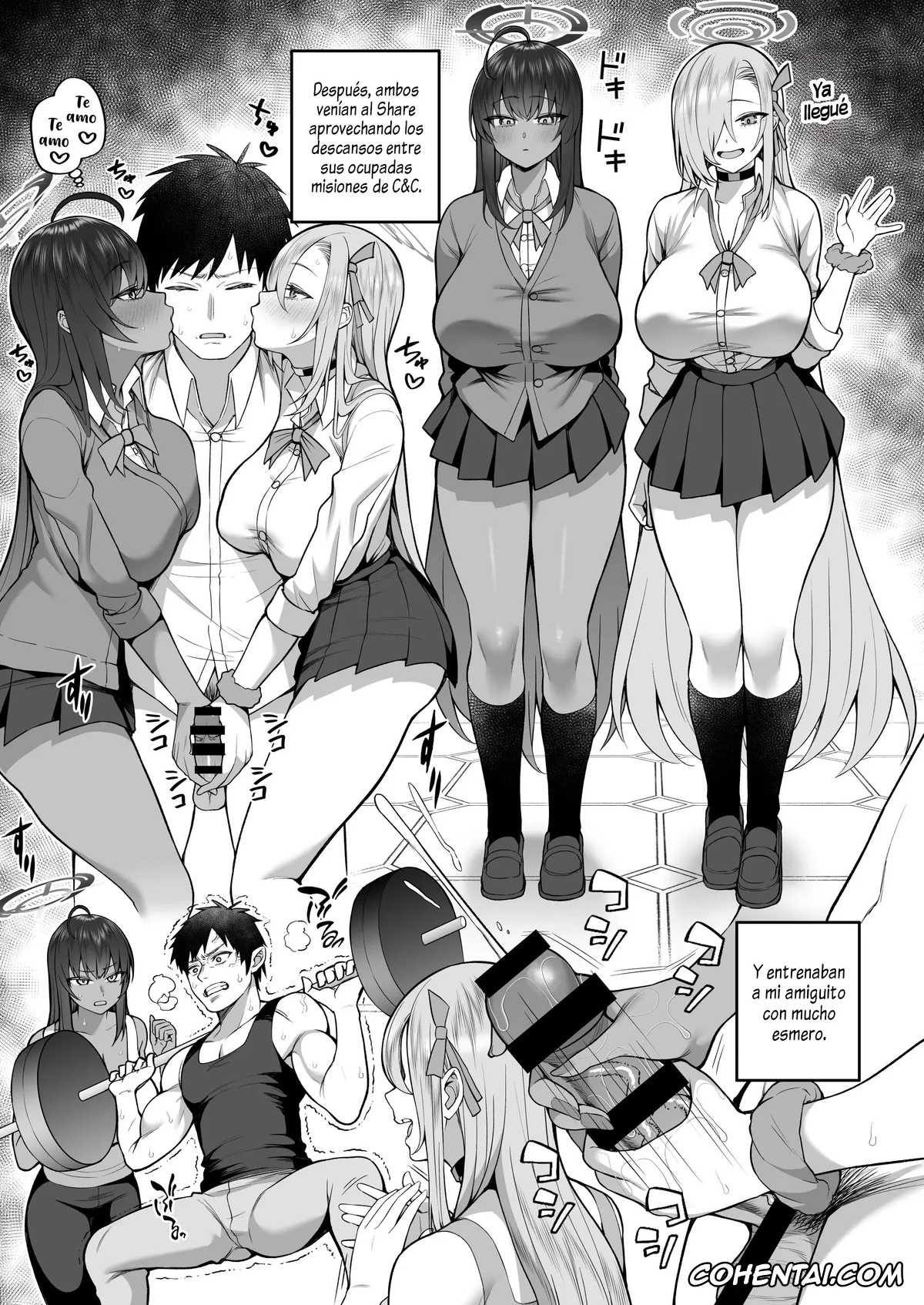 Blue Archive xxx, Asuna Ichinose xxx, Karin Kakudate xxx, Sensei xxx, Yowami to Musuko o Nigirareta! (Blue Archive), pagina 16