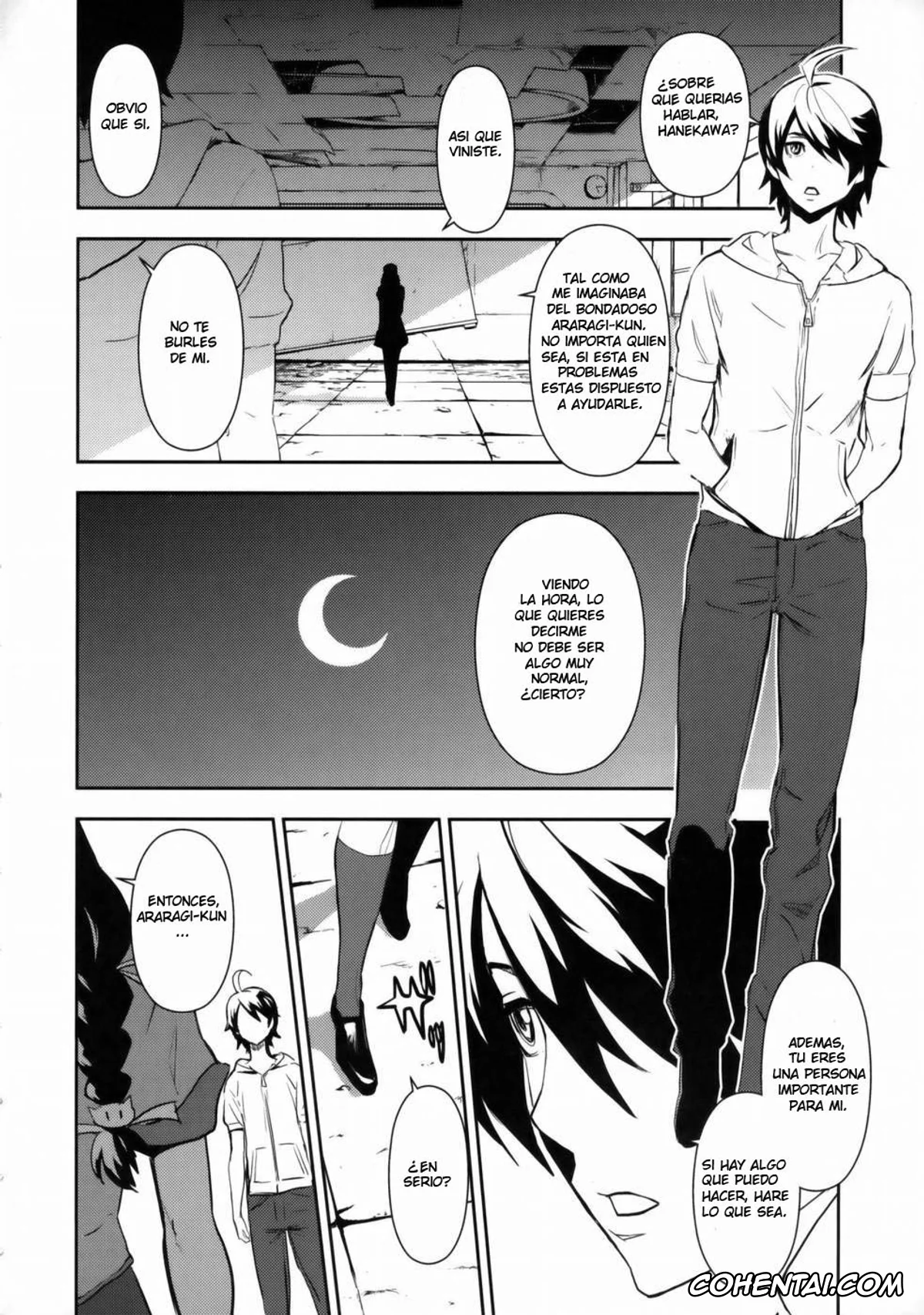 Bakemonogatari hentai, Koyomi Araragi hentai, Tsubasa Hanekawa hentai, Black & White (Bakemonogatari), pagina 3