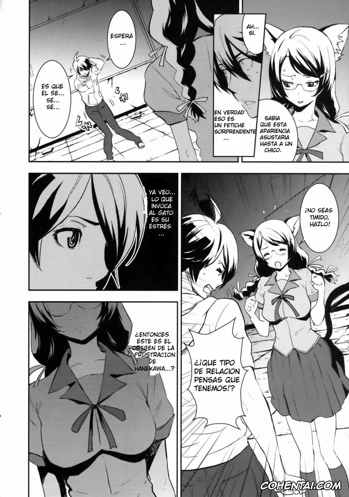Bakemonogatari porno, Koyomi Araragi porno, Tsubasa Hanekawa porno, Black & White (Bakemonogatari), pagina 5